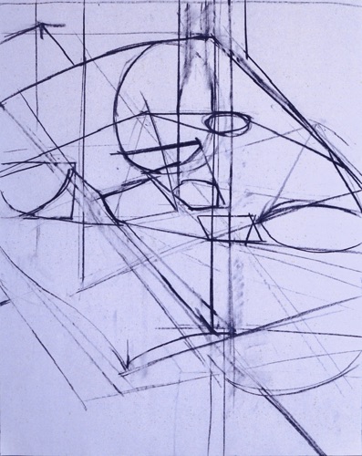 Still Life Study, 22" x 18", charcoal on paper, 1978. Still Life Study, 22" x 18", charcoal on paper, 1978.